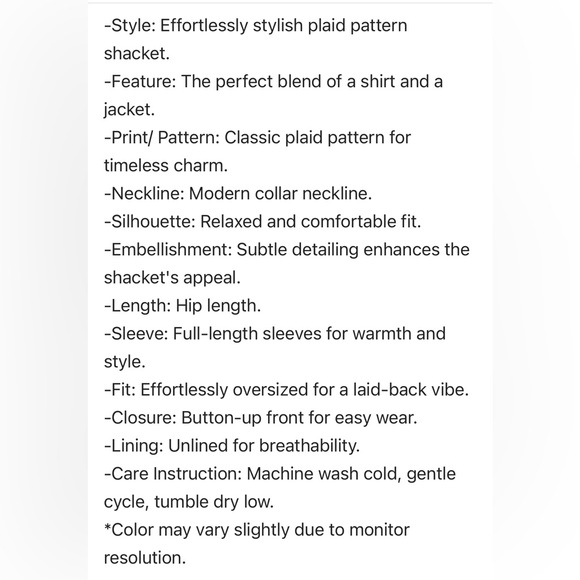 Hyfve sweet comfort pattern plaid shacket - Picture 7 of 8